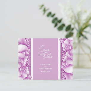 Orchids Wedding Ornate Announcement Postcard