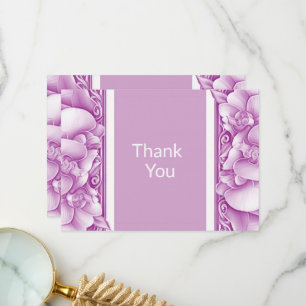 Orchids Wedding Ornate Thank You Cards