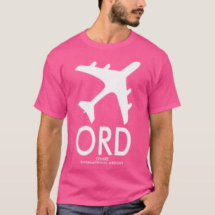 Ord O'Hare Chicago Airport Code Baggage Tag T-Shirt