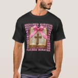 Ordained Minister Wedding Officiant Bible Girl Coq T-Shirt<br><div class="desc">Ordained Minister Wedding Officiant Bible Girl Coquette Bow</div>