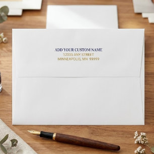 Order Custom Name Address and Return Address on Envelope