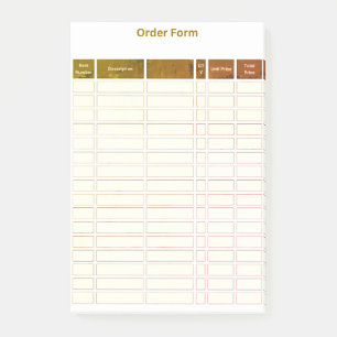 order form post it note