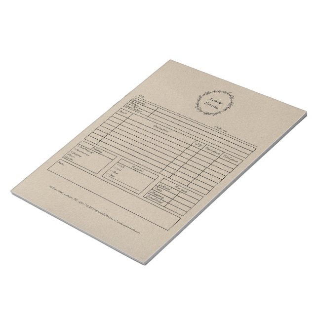 Order form rustic notepad (Angled)