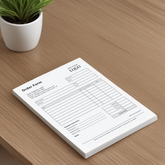 Order Form | Small Business Editable Template Notepad (Creator Uploaded)