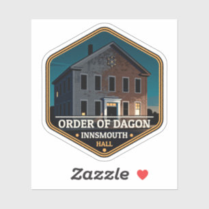 Order of Dagon Hall Innsmouth Vintage Travel Badge