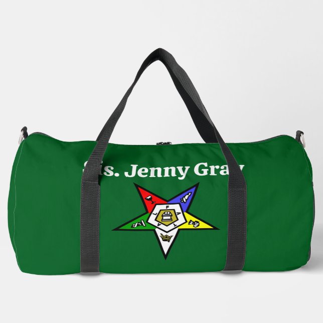 Order of Eastern Star Duffel Bag for OES (Front)