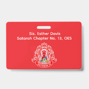 Order of Eastern Star (OES) Name Badge ID Badge