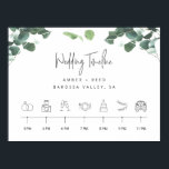 Order of Events Timeline Greenery Wedding Sign<br><div class="desc">Can be customised to suit your needs.
© Gorjo Designs. Made for you via the Zazzle platform.

// Need help customising your design? Got other ideas? Feel free to contact me (Zoe) directly.</div>