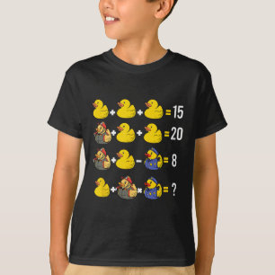 Order Of Operations Duckie Quiz Rubber Duck Math T T-Shirt