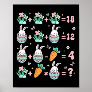 Order Of Operations Quiz Math Teacher Easter Flowe Poster
