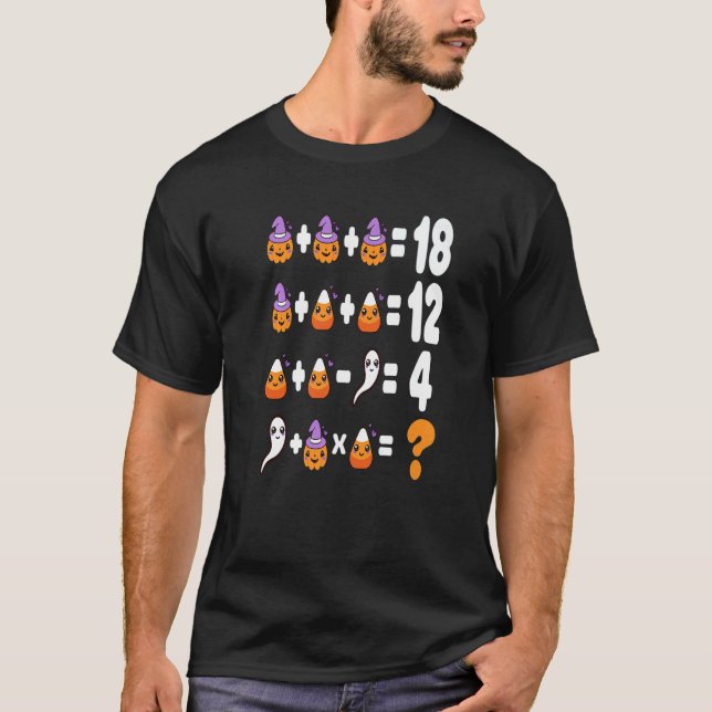 Order Of Operations Quiz Math Teacher Halloween   T-Shirt (Front)