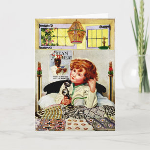 "ORDER OF THE DAY" VINTAGE CRM OF WHEAT GREETING CARD