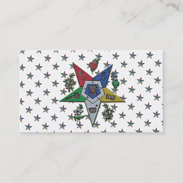 Order Of The Eastern Star Business Card (Front)