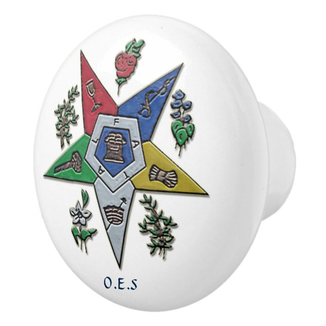 Order Of The Eastern Star Ceramic Knob (Right)