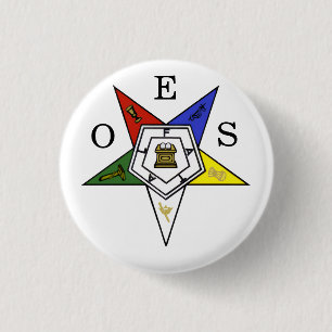 Order of the Eastern Star Emblem of the Order 3 Cm Round Badge