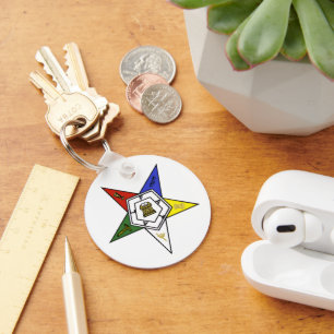 Order of the Eastern Star Emblem of the Order Card Key Ring
