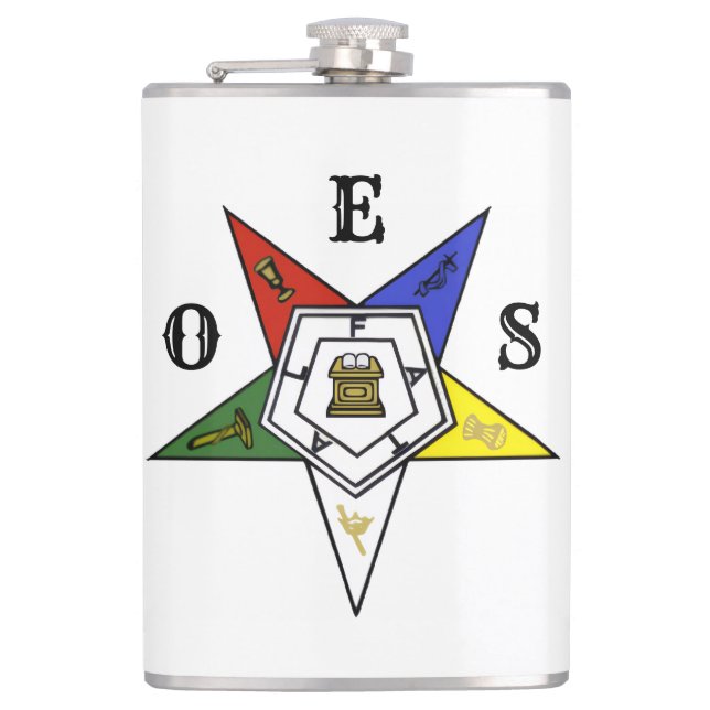 Order of the Eastern Star Emblem of the Order Hip Flask (Front)