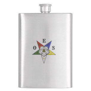 Order of the Eastern Star Emblem of the Order Hip Flask
