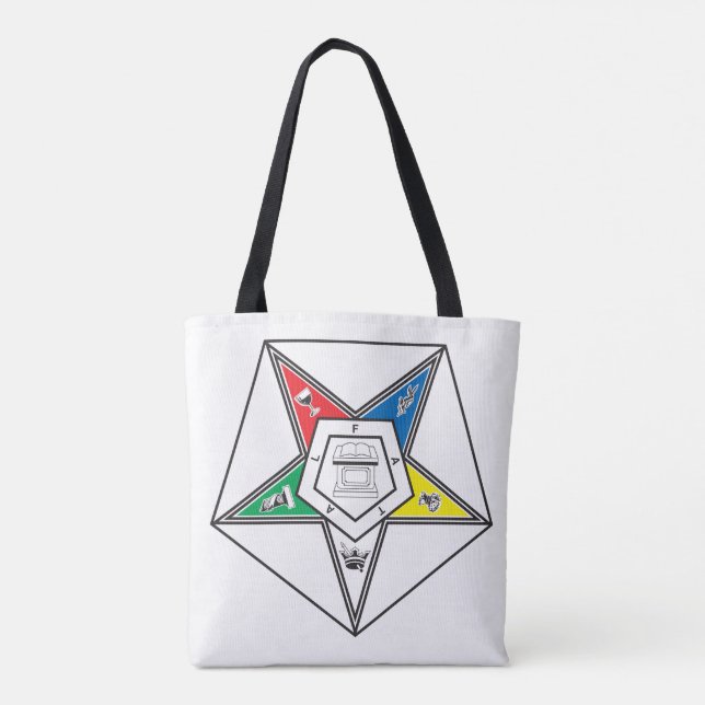 Order of the Eastern Star Emblem Tote Bag (Back)