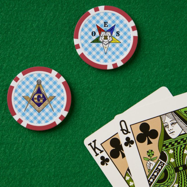 Order of the Eastern Star Poker Chips (Poker Table (Double))