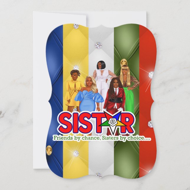 Order of The Eastern Star Sisterhood Card (Front)