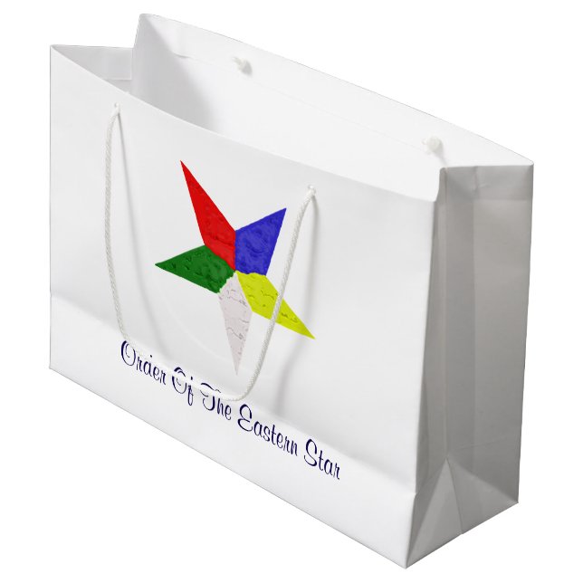 Order Of The Eastern Star (Wavy)  Large Gift Bag (Front Angled)