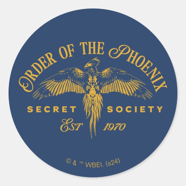ORDER OF THE PHOENIX Secret Society Graphic Classic Round Sticker (Front)