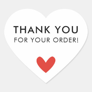 ORDER PACKAGING THANK YOU cute heart Sticker