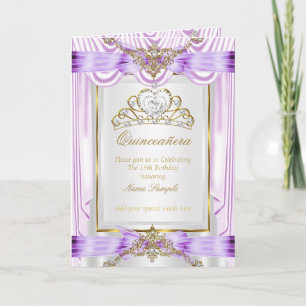 Order Quinceanera lilac purple Invitation