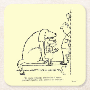Ordering Cookies Square Paper Coaster