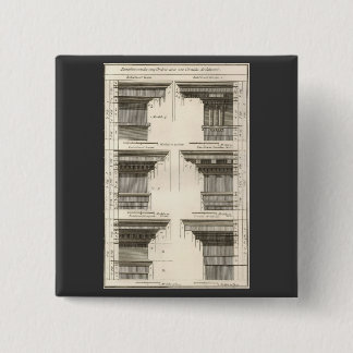 Orders of Architecture, Vintage Entablatures 15 Cm Square Badge