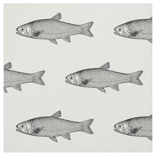 Ordinary Fish, colour background choice Fabric (Swatch)