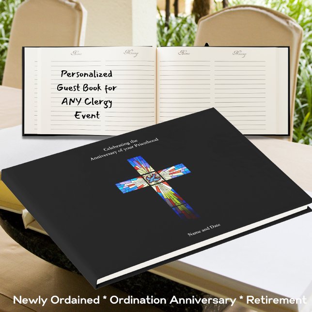 Ordination Anniversary Guest Book ANY Personalised (Creator Uploaded)