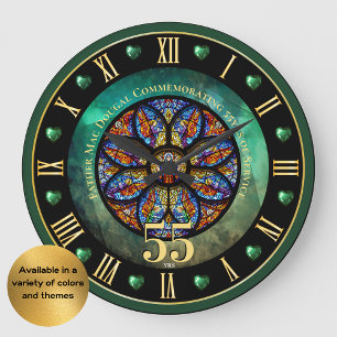 Ordination Anniversary Personalised Priest 55th Large Clock