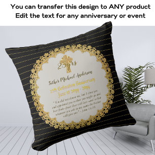 Ordination Anniversary Pillow - ANY CLERGY or YRS