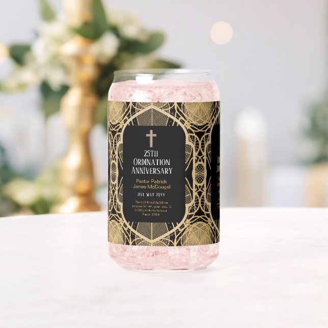 Ordination Anniversary Priest Pastor Deacon Clergy Can Glass (Insitu (Wedding))