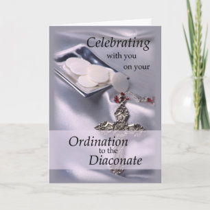 Ordination Congratulations Diaconate, Deacon Hosts Card
