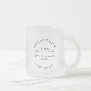 Ordination Frosted Glass Coffee Mug