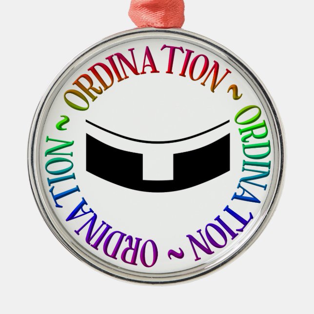 Ordination - Holy Orders Metal Tree Decoration (Front)