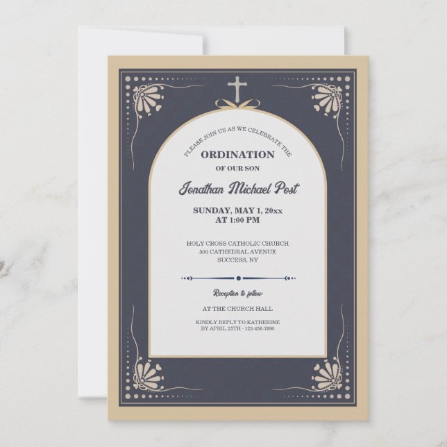 Ordination of Priest Invitation (Front)