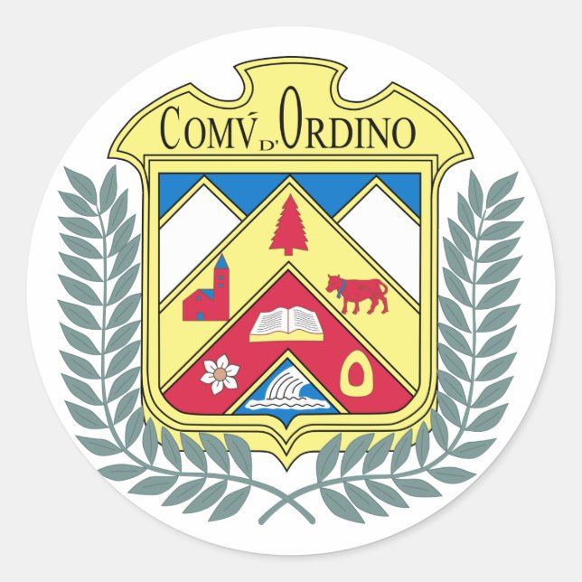 Ordino, Andorra Classic Round Sticker (Front)