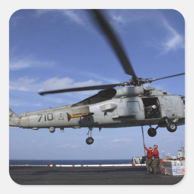 Ordnancemen connect transport cables square sticker (Front)