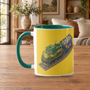 Ore Express Train Hunter Green Combo Mug