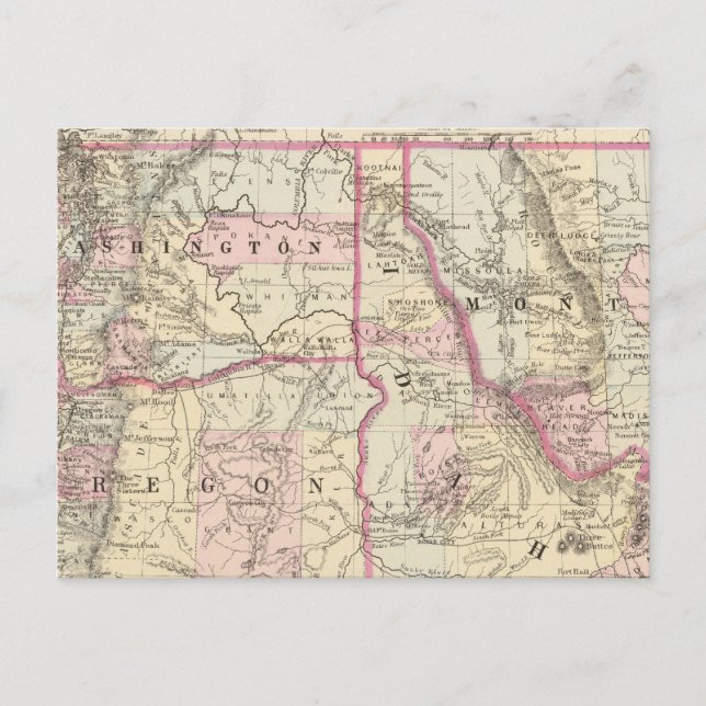 Ore, Wash, Ida, Mont Postcard (Front)