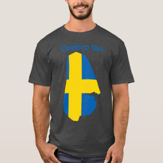 Orebro County Map Sweden T-Shirt