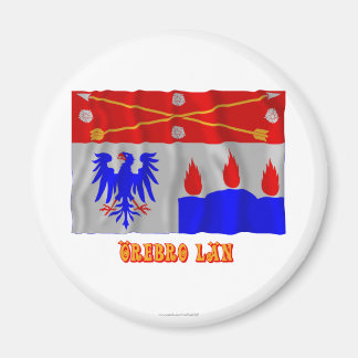 Örebro län waving flag with name magnet