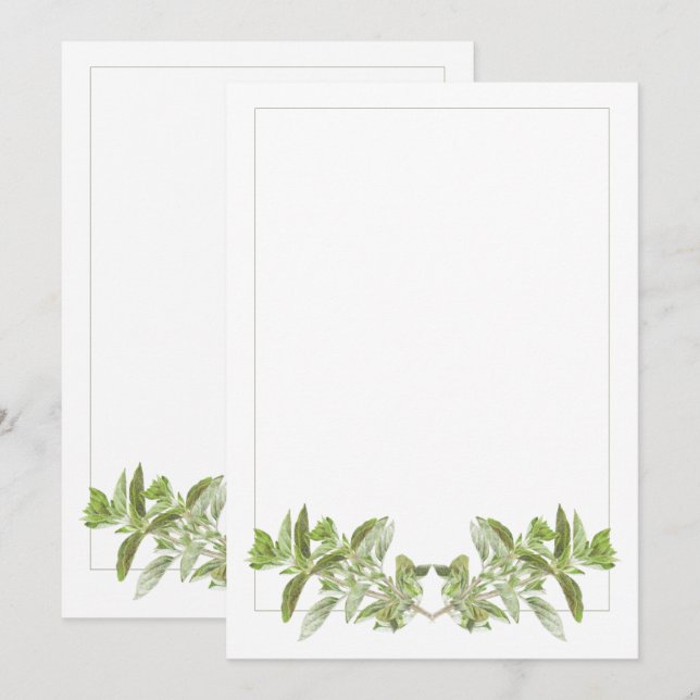 OREGANO 5x7 Flat Card / Vertical (Front/Back)