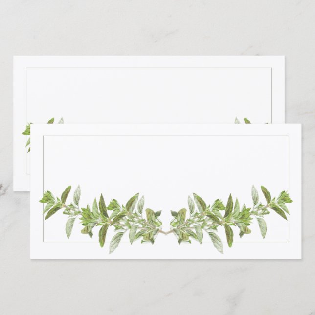 OREGANO 8x4 Flat Card / Horizontal (Front/Back)