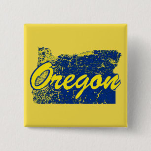 Oregon 15 Cm Square Badge