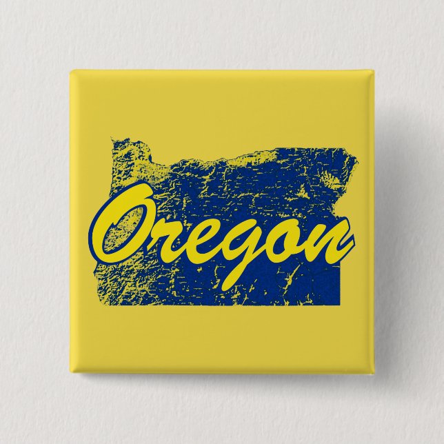 Oregon 15 Cm Square Badge (Front)
